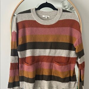 Madewell Multicolor Striped Crew Neck Sweater